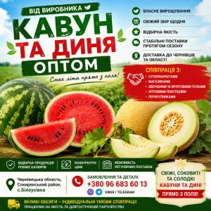 Кавун та диня оптом від виробника